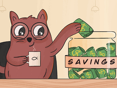 Actionable tactics to achieve cost savings - Freshcaller Blog art cat cats catskills cost cost saving cute design dribbble freshcaller freshdesk illustration laptop minimal money photoshop vector workdesk workplace workplce