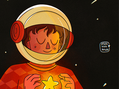 Wonder movie - Auggie Pullman art astronauts branding character design cute design doodle dribbble galaxy illustration logo minimal movie photoshop procreate space ui vector