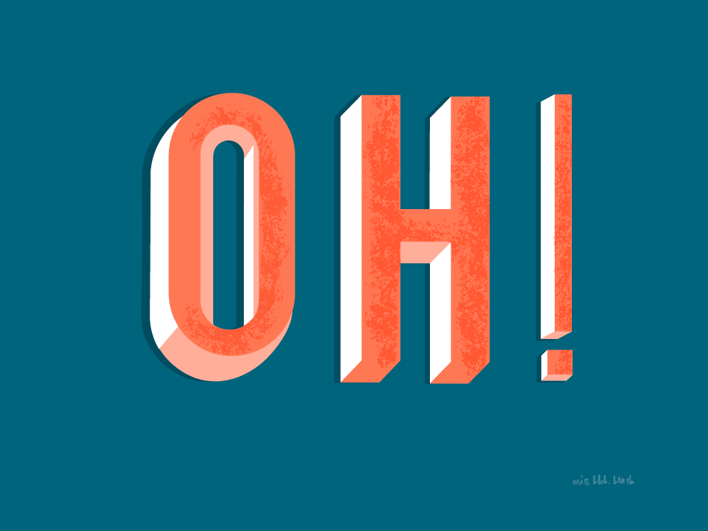 Oh Typo by Mahalakshmi Anantharaman on Dribbble