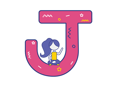 Type J adobe art branding dailyui dailyuichallenge dribbble dribbbleshot girl icon illustration logo minimal mobile mobileappapp photoshop typography uiuxuidesign userexperiencedesign userinterface vector