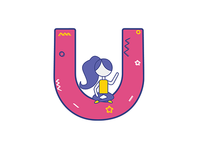 Type U animation art cute dailyui design dribbble flat icon illustration lettering logo minimal mobile photoshop typography ui userinterface vector web website