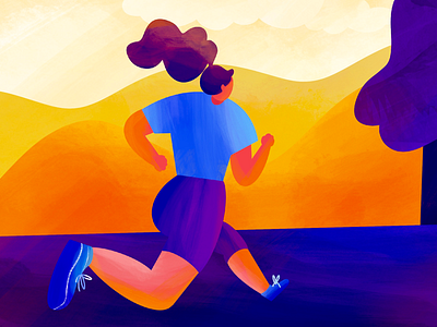 Morning spirit adobe art best shot dribbble fitness girl morning procreate shot vector