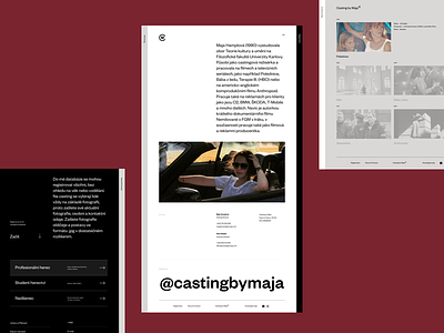Casting By Maja – Portfolio website design editorial minimal portfolio simple typography ui uiux ux visual website