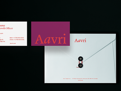 Aavri Identity branding cards cards design design identity design identity designer minimal startup branding typography