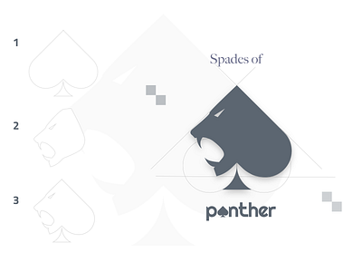 Spades of Panther app art branding design flat icon illustration illustrator logo vector