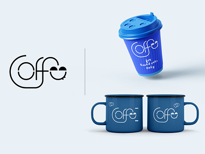 Coffee Lovers || Valentine Day blue branding coffee coffee cup coffeedesign flat graphic design icon illustration logo logo design typography ui ux vector illustration