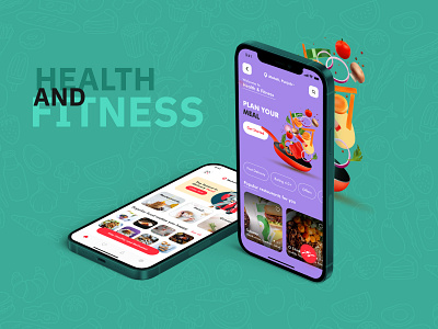Health and Fitness app application dashboard fitness health illustration ios ui ux