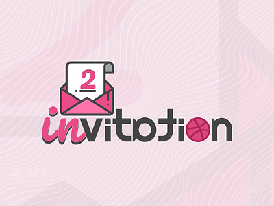 2 Invitaion branding design flat icon illustration invitation typography vector