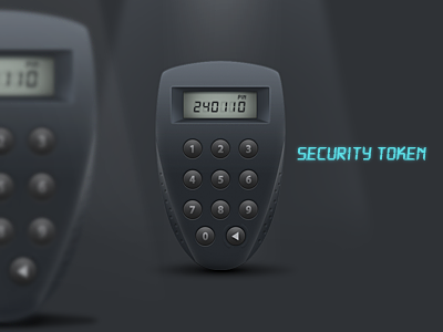 Security Token dark icon photoshop