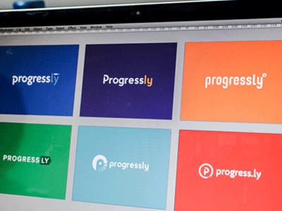 Progress.ly logo [Gif] branding explore logo logotype progressly typography webapp