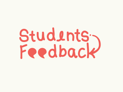 Students Feeback Logo [revision] arrow back brown feed feedback logo quote red simple soft students type white