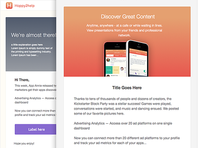 App Newsletter app banner help ios7 iphone newsletter teaser template