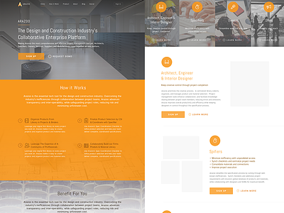 Arazoo Home Draft arazoo architecture button clean construction dark demo homepage landing page marketing page minimal typography