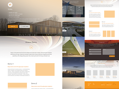 Arazoo Final Full architecture button clean construction contact footer homepage landing page marketing page minimal responsive team