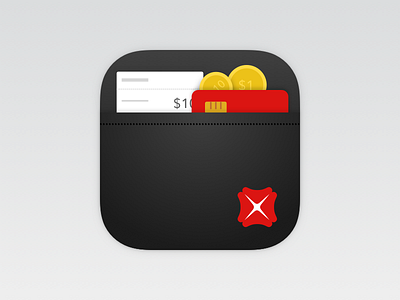 Wallet Icon atm bank cards coins currency icons ios mobile receipt wallet