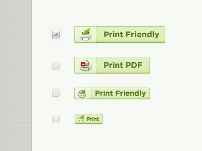 Print Button button check box designer friendly green gui icon interface leaf pdf print set subtle texture ui ux