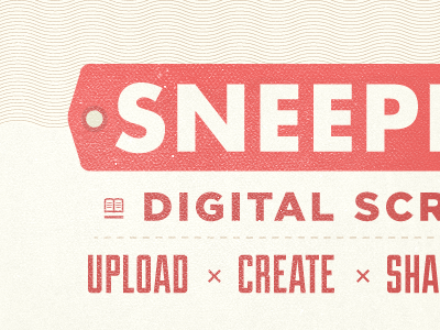 Sneepet app book circle create designer digital fb graphic icon logo order print scrap share texture type ui upload ux web