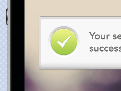 ✔ check design designer green gui ios iphone message minimal popup save setting stroke strong subtle success ui white