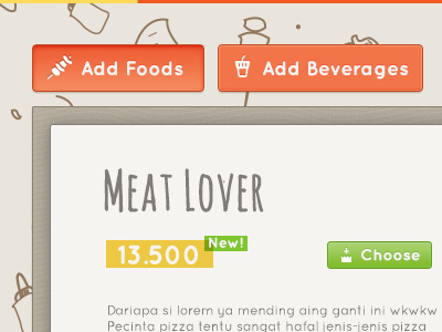 Meat Lover about app baverages bbq clean clear contact culinaire doodle food footer gallery gui home illustration interface landing page mix mixio navigation order preset quote simple tour ui ux web