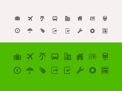 16, 24, 32, 64 px icons 16 24 32 64 app bolts building bus design flight glyphs holiday hotel icons layout log out login logout news package plane preference scale train travel ui ux web