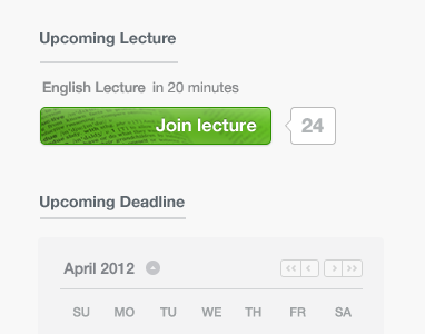 Join lecture academic advise app button calendar clean cms course dashboard help icon learning link management minimalist navigation notification picture post profile search social status stream ui update ux video web