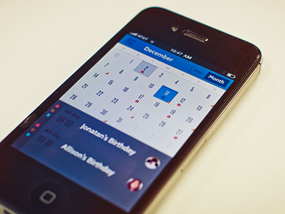 Cal App app avatar birthday button calendar date design gift horoscope ios iphone list menu navigation time ui ux