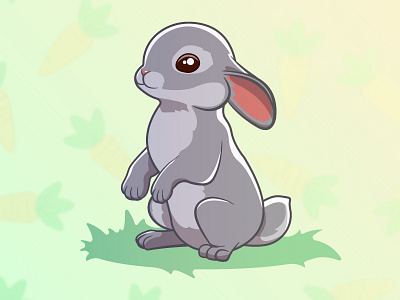 Rabbit adobe illustrator bunny cute design illustration kawaii rabbit sticker