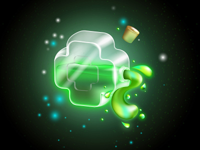 Health potion adobe adobeillustration bottle cute game glow health icon illustration magic potion sticker wonder