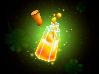 Luck potion game game design icon illustration magic st patricks day sticker