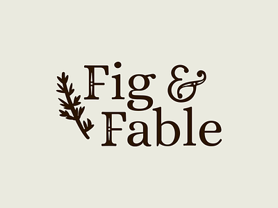 Fig & Fable branding branding design fable fantasy leaf logo logotype plant wordmark