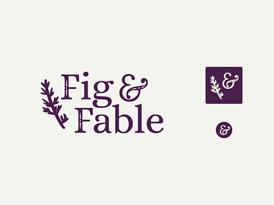 Fig & Fable brand branding fable fig leaf logo type typography