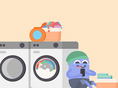 Free Laundry cleaning flat illustration instagram laughing laundry post soap vector art washer washing machine