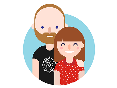 Personal illustration couple illustration love portrait vector