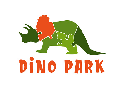 Dino Park - Daily Logo Challenge 35/50 amusementpark branding dailylogochallenge design dino dinosaurus logo logochallenge