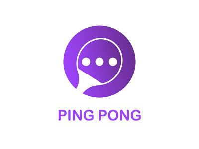 Ping Pong - Daily Logo Challenge 39/50 branding dailylogochallenge design logo logochallenge messaging