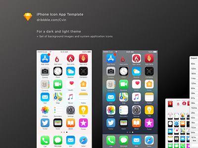 App icon template for iPhone