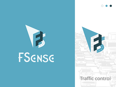 FSense - traffic control system car control logo security traffic