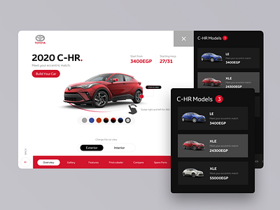 Toyota Showroom 2020 automotive branding business clear design illustration interface modern typography ui ux