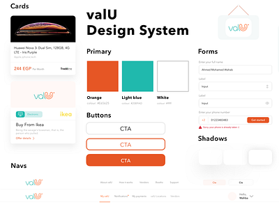 valU | Design system app business clear design interface landingpage marketing modern product startup system system design typography ui ux web webdesign