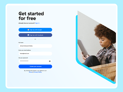 BOTTER | Enterprise Chatbot Builder AI-based interface registration sign in signup ui ux website