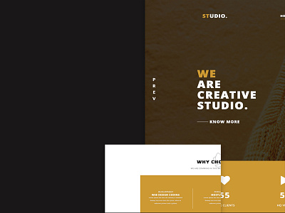 Studio Theme Psd For Creative People ui ux web design psd