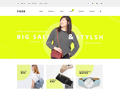 Faza shop clothes business clothes design photoshop shop slider ui ux web