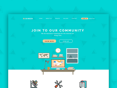 Business Community Ui Design design psd ui ux web