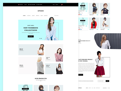 Spedo Homepage For Clothes Shop inspiration shop ui ux webdesign