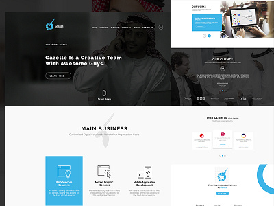 Gazelle Agency For Advertising & Web Design Website Concebt