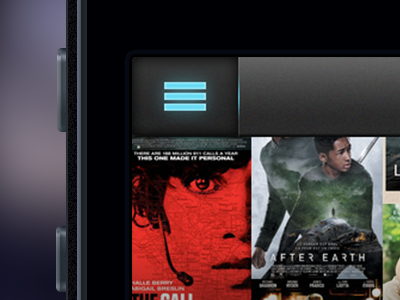 Menu Button app btn button cinema iphone list menu pushed top ui