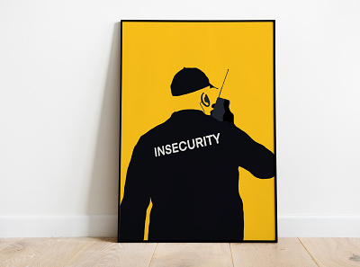 Insecurity black graphic design illustration insecurity poster poster design print print design security yellow