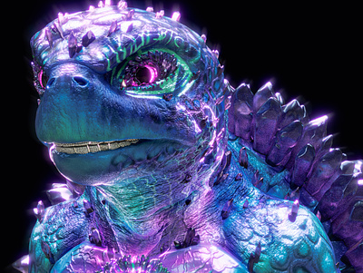Colored ICE Turtle 3d charact character deisgn character design colors portrait turtle