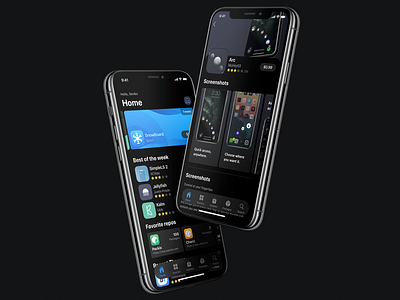 Package Manager UI apps dark mode design manager package package manager ui