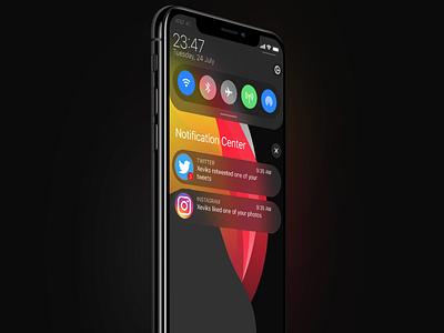 iOS Notification Center Concept